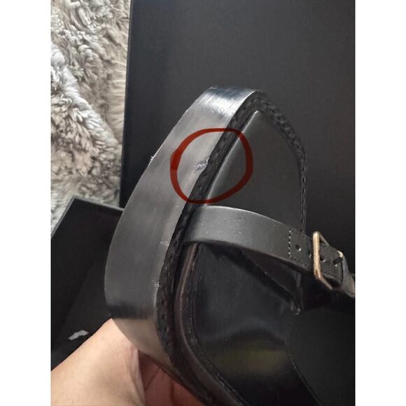 SAINT LAURENT platz 105mm Platform Sandal black 38.5 - Picture 11 of 12